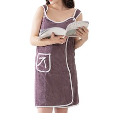扣環式浴袍, 紫色, 1個