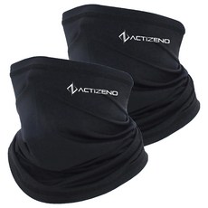 ACTIZENO 抗UV運動涼感掛耳式面罩, 黑色, 2個