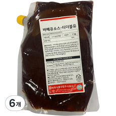 태원 바베큐 소스 티더블유, 1kg, 6개