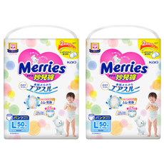 Merries 妙而舒 日本境內版 金緻柔點透氣褲型尿布, L, 100片