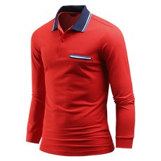 DAKUANG 男款拼色領長袖T恤 C04K9_tp1964