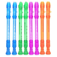 透明設計 可擦拭透明笛中性筆 4件組 0.5mm, 混合顏色, 2套