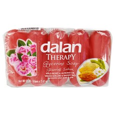 dalan 達欖 野玫瑰甜杏仁亮白植物皂 Set 5 深層潔淨 滋養潤澤 柔軟細緻 獨特花香, 70g, 5個