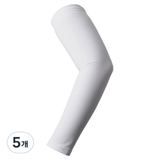 풀커버 슬림핏 팔뚝 엘보 보호대 암슬리브 화이트, 5개