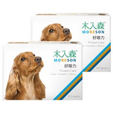 MORESON 木入森 犬寶好眼力, 30 顆/盒, 寵物專用保健食品, 含葉黃素與玉米黃素, 晶亮有神, 30顆, 維護眼睛健康, 2盒