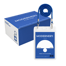 Modernery 媒體掛繩識別證, 藍色, 50個
