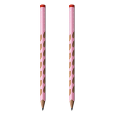 STABILO 思筆樂 EASYgraph 人體工學思筆樂洞洞右手鉛筆 HB, 淺粉紅, 2支