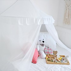 CASA VERDE 普通網狀天篷窗簾 2 件套, 白色的