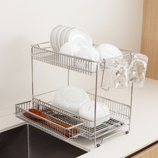 STF 雙層餐具瀝水架, 2層, 單色, 1個