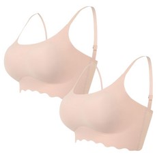 글램공감 바스트 심리스 무봉제 누디 스포츠 끈브라탑 2종 세트