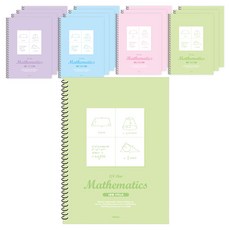 PENPIA 3000 4分割數學線圈筆記本, 15個, 隨機出貨