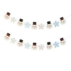 조이파티 당근코 눈사람 가랜드, 혼합색상, 2개