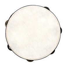 鈴鼓 8吋 木框, 原木色 + 米色, 1個