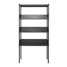 dayneeds 日需百備 極致美學 烤漆四層架 圍籬版/沖孔鐵架/收納層架/展示架/層架/鐵架, 黑色