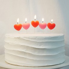 your Candle 2種愛心造型裝飾蠟燭組合, 玫瑰粉, 1組