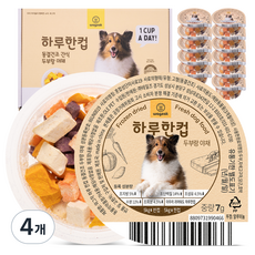 와그작 반려동물 하루한컵 동결건조 간식, 두부 + 야채 혼합맛, 84g, 4개