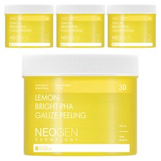 Neogen 檸檬明亮 Paha 紗布去角質墊 30 片, 30片, 4罐