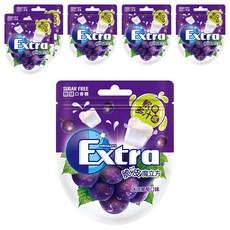 Extra 益齒達 脆皮魔立方 無糖口香糖 冰涼葡萄口味，幫助保持口腔清潔，隨時展露自信笑容, 57.2g, 6包