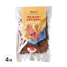 맛의고수 세상 쫄깃한 오징어 슬라이스, 120g, 4개