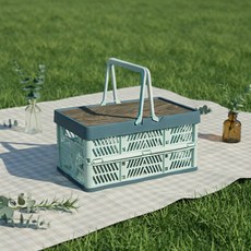 MF商店 粉彩 Guni 多用途 摺疊 折疊式 層架 收納箱 收納籃 + 夾板組合, 1套, 水藍色