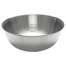 PEARL LIFE 珍珠金屬 不鏽鋼刻度碗 24cm, 銀色, 1個