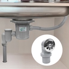 摩納哥橄欖氣味阻塞水槽排水套裝馬尾大號+圓形溢出, 混合色, 1套