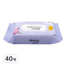 아띠앙 자연처럼 물티슈 휴대형, 40g, 20매, 40개