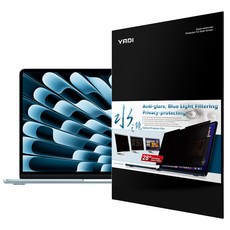 YADI 亞第 水之鏡 靜電吸附防窺片 Apple MacBook Air13 2025 M4 A3240 專用, 透明色, 1個