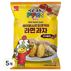 BABY STAR 超寬條餅 地瓜口味, 65g, 5包