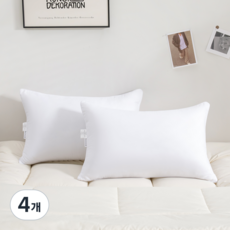 소하임 하이퍼가드 항균 통세탁 사계절 베개, 4개, 화이트