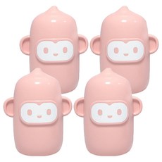 에잇바이트 원숭이 케이스 베이비 네일케어 세트, 핑크, 4세트