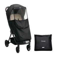 시크 클라씨 유모차 전용 방풍커버, 블랙, 1개
