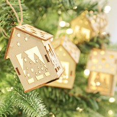 EPLYN 北歐風LED小木屋造型夜燈 4入, 混色