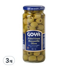 GOYA 去核綠色曼薩尼亞醃製橄欖, 332g, 3個