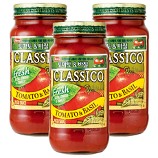 하인즈 클래시코 토마토&바질 파스타 소스, 680g, 3개