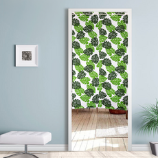 LASSLEY 蕾絲妮 日式棉麻門簾 - 綠葉