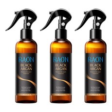 라온 블랙 아르간 모이스처 노워시 헤어 트리트먼트, 180ml, 3개