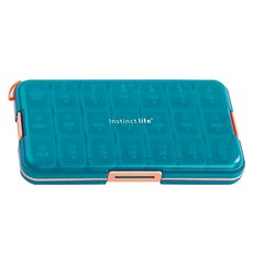 日式大容量獨立分裝式21格分格 11.5 x 21.2cm 藍色, 1個