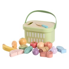 TOOKY TOY 拓客 原木食物切切看扮家家酒玩具組, 1個, 混合顏色