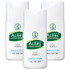 MENTHOLATUM 曼秀雷敦 Acnes 台灣公司貨 多效抗痘UV潤色隔離乳 SPF50+ PA++++, 30g, 3瓶