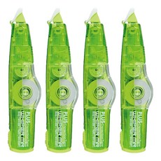 PLUS 普樂士 智慧型滾輪修正帶 尖端更耐用 內帶可替換, 綠色, 4個