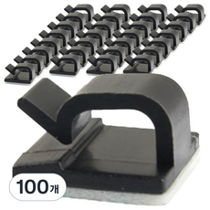 i-MATE 寬版電線整理夾固定器, 100個, 黑色