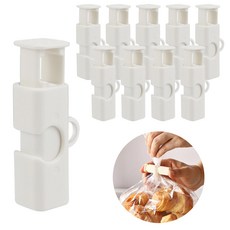 MONACO OLIVE 一鍵式密封夾, 白色, 10個