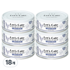 레츠케이트 전연령 고양이 오레오 블랙효모 컴플리트 뉴트리션 주식캔, 혼합맛, 80g, 18개