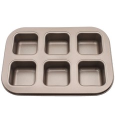 B Home Baking 高款迷你方塊麵包烤模 6格, 1個