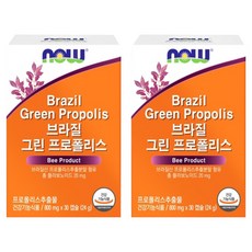 나우푸드 브라질 그린 프로폴리스 24g, 30정, 2개