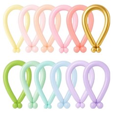 피앤비유니티 요술풍선 50p 세트, 러블리 마카롱 혼합12색, 1세트