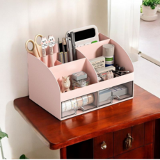 온다움 데스크 수납함, 핑크, 2개