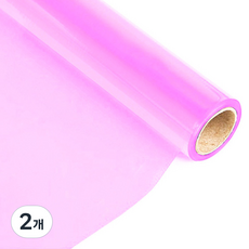PVC 투명 컬러 필름 핑크 0.2T, 950 x 1000 mm, 2개