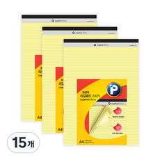 Printec A4自黏式法律便條紙, 黃色, 15個